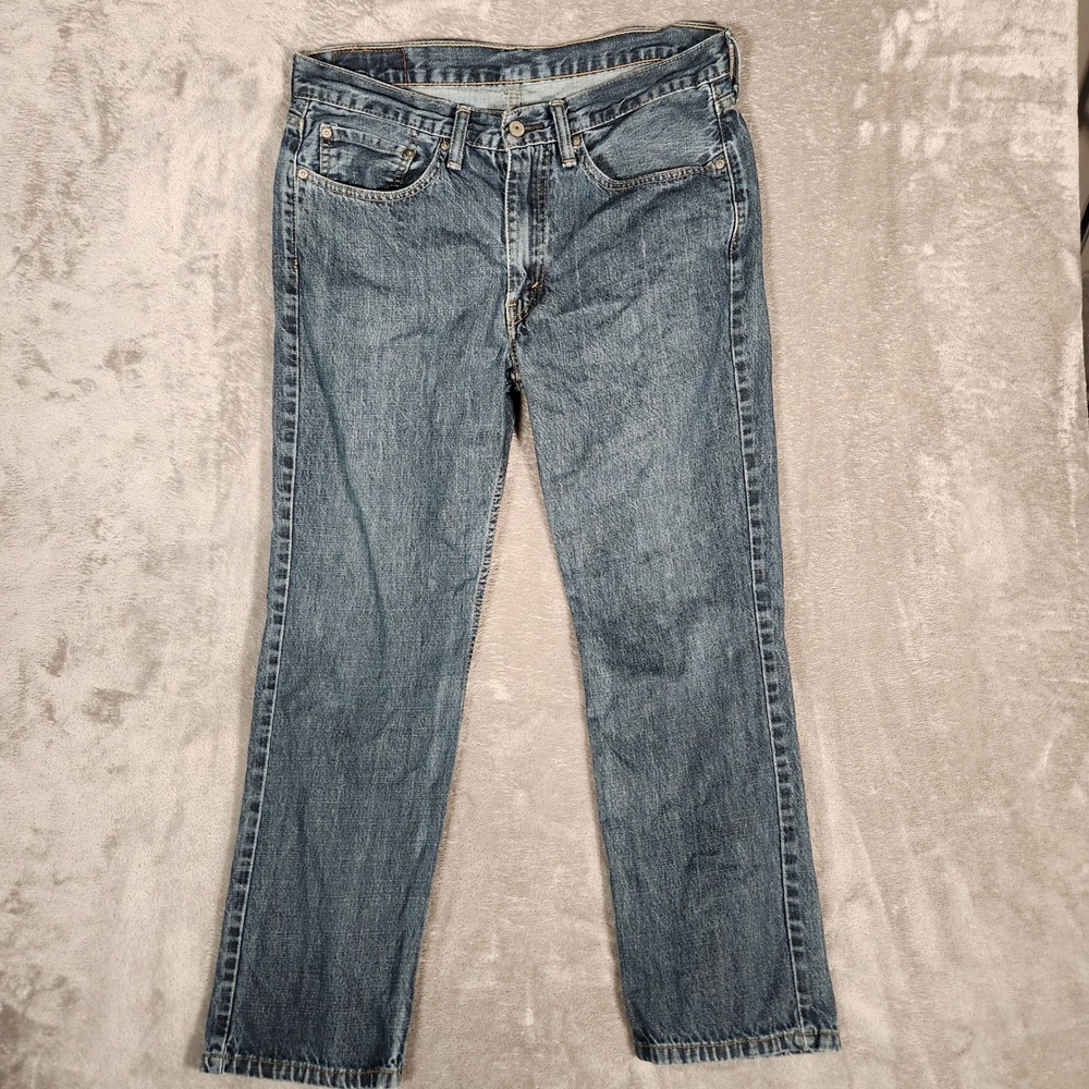 Levis 514 Jeans Men's 34X30 Blue Regular Fit Medium‎ Wash Denim 00505-4010